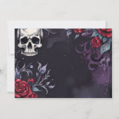 Elegante rood & zwart kathedraal gotische bruiloft save the date (Achterkant)