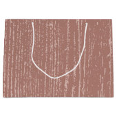 Elegante roodbruine houtnerf groot cadeauzakje (Voorkant)