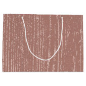 Elegante roodbruine houtnerf groot cadeauzakje (Achterkant)