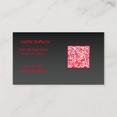 Elegante roodharige vrouw haar stylist visitekaartje (Achterkant)