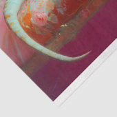 Elegante roofvogel in roze tutu bloemenbank decoup tissuepapier (Detail)