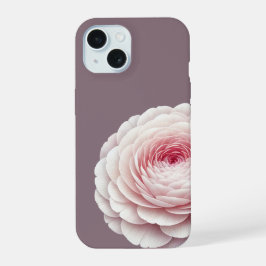 Elegante Rookachtige Mauve Blush Bloem iPhone 15 Case