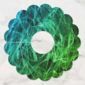 Elegante rookwervels – Mystieke esthetiek Wijnglaslabel (Achterkant)