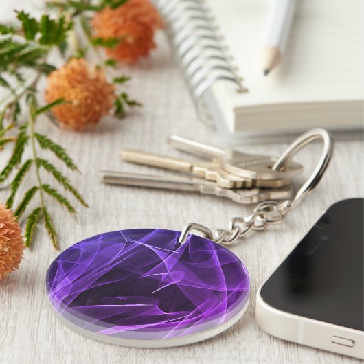 Elegante Rookwerveltextuur Sleutelhanger (Voorkant Rechts)