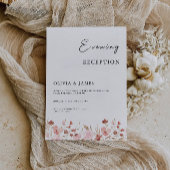 Elegante Roos avondreceptie Kaart