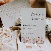 Elegante Roos avondreceptie Kaart