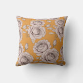 Elegante Roos Bloemendeken Kussen (Achterkant)