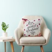 Elegante Roos Bloemige Citaat Ontwerp Kussen (Stoel)