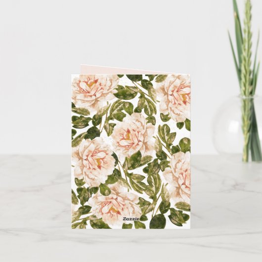 Elegante Roos Bloemrijke Romance Foto Moederdag Kaart (Achterkant)