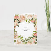 Elegante Roos Bloemrijke Romance Foto Moederdag Kaart (Voorkant)