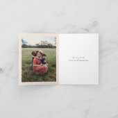 Elegante Roos Bloemrijke Romance Foto Moederdag Kaart (Binnen)