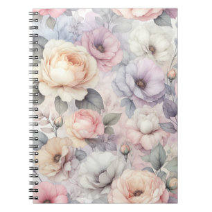 Elegante Roos Bloesem Spiraal Notebook Notitieboek