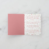 Elegante Roos Boeket Moederdag Kaart (Binnen)