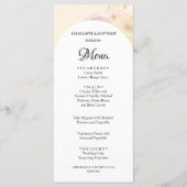 Elegante Roos Boho Bloemige Waterverf Menu (Voorkant)