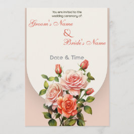 Elegante Roos Boog Save the Date Kaart