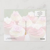 Elegante Roos bruiloft cupcakes Briefkaart (Achterkant)