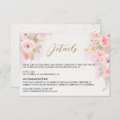 Elegante Roos bruiloft Enclosure Kaart (Voorkant / Achterkant)