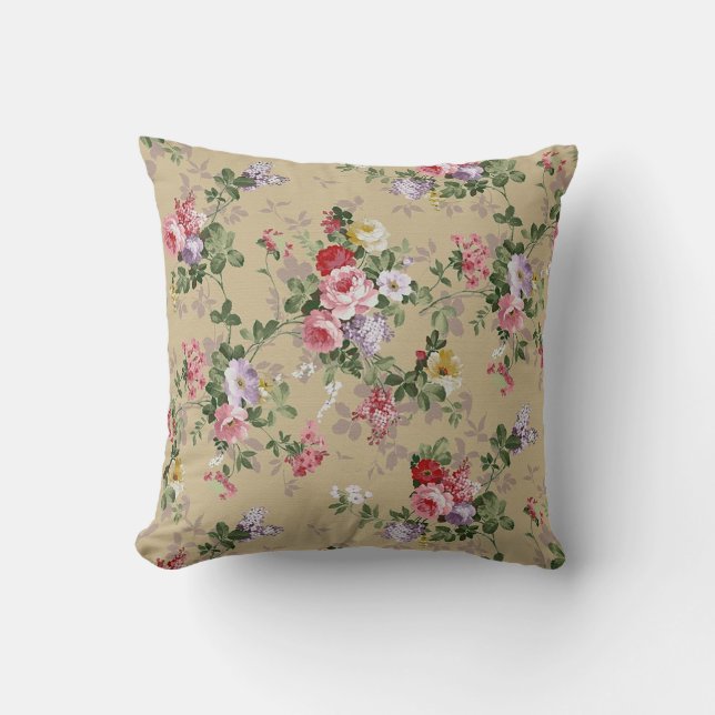  elegante Roos Floral Kussen (Voorkant)