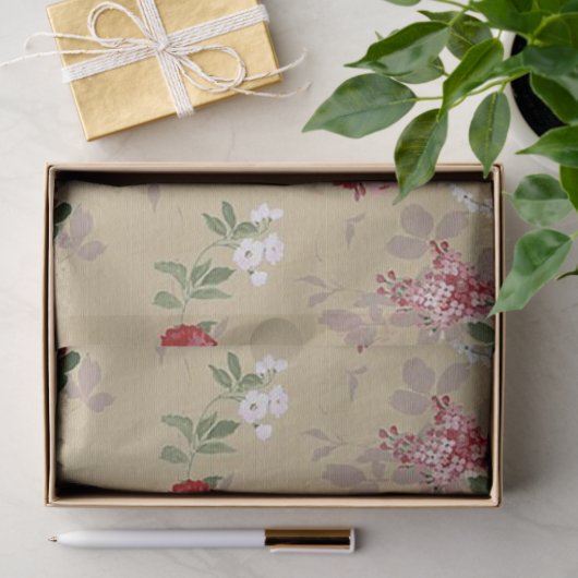  elegante Roos Floral Tissuepapier (Geschenk)