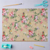  elegante Roos Floral Tissuepapier (Craft)