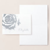 Elegante Roos Florale Vintage Bloem Folie Kaarten (Display)