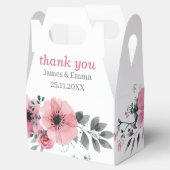 Elegante Roos Flower Gepersonaliseerd bruiloft Bedankdoosjes (Geopend)