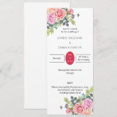 Elegante Roos Flower Gepersonaliseerd bruiloft Kaart (Voorkant / Achterkant)