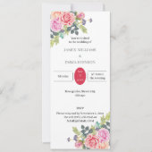 Elegante Roos Flower Gepersonaliseerd bruiloft Kaart (Voorkant)