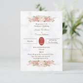 Elegante Roos Flower Gepersonaliseerd bruiloft Kaart (Staand voorkant)