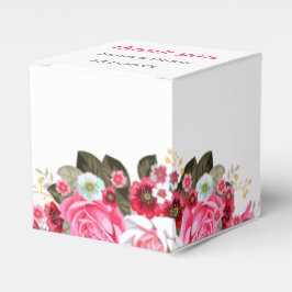 Elegante Roos Flower gepersonaliseerde bruiloft Bedankdoosjes