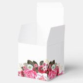 Elegante Roos Flower gepersonaliseerde bruiloft Bedankdoosjes (Geopend)