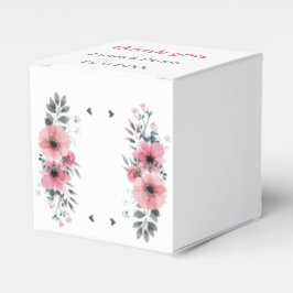 Elegante Roos Flower gepersonaliseerde bruiloft Bedankdoosjes