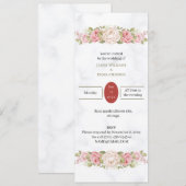 Elegante Roos Flower gepersonaliseerde bruiloft Kaart (Voorkant / Achterkant)