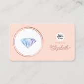 Elegante Roos Gold en Blush Pink Wedding Planner Visitekaartje (Voorkant)