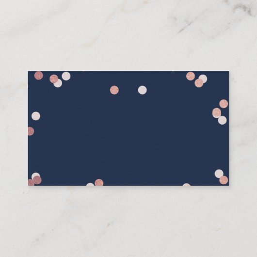 Elegante Roos Gold Folie Gift Registry Wedding Informatiekaartje (Achterkant)