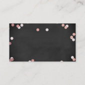 Elegante Roos Gold Folie Gift Registry Wedding Informatiekaartje (Achterkant)