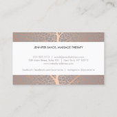 Elegante Roos Gold Leaf Tree Pattern Loyalty Kaart Visitekaartje (Achterkant)