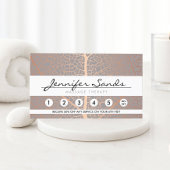 Elegante Roos Gold Leaf Tree Pattern Loyalty Kaart Visitekaartje