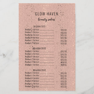 Elegante Roos Gold schoonheidssalon Flyer