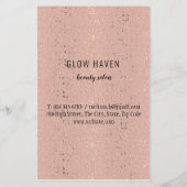 Elegante Roos Gold schoonheidssalon Flyer (Achterkant)