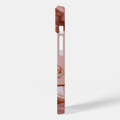 Elegante Roos Goud Marmer Glitter Foto Case-Mate iPhone Case (Achterkant / Links)