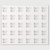 elegante roos gouden bruidribben bruiloft cadeaupapier (Vlak)