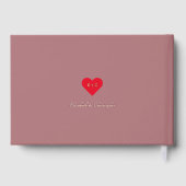 Elegante Roos gouden bruiloften Jubileum Keepsake Gastenboek (Achterkant)