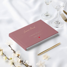 Elegante Roos gouden bruiloften Jubileum Keepsake Gastenboek