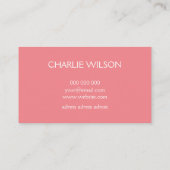 Elegante roos gouden folie gestreepte professional visitekaartje (Achterkant)