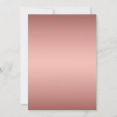 Elegante Roos Gouden Glitter 50e verjaardag Invita Kaart (Achterkant)