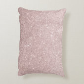 Elegante roos gouden glitter accent kussen (Achterkant (Verticaal))