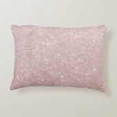 Elegante roos gouden glitter accent kussen (Achterkant)