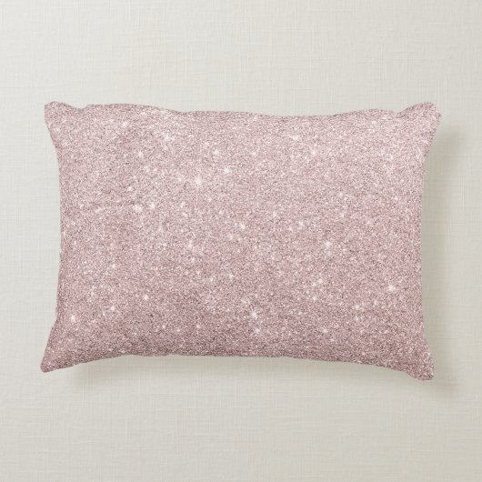 Elegante roos gouden glitter accent kussen (Achterkant)