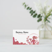 Elegante Roos Gouden Glitter Floral Kapper Afsprakenkaartje (Staand voorkant)